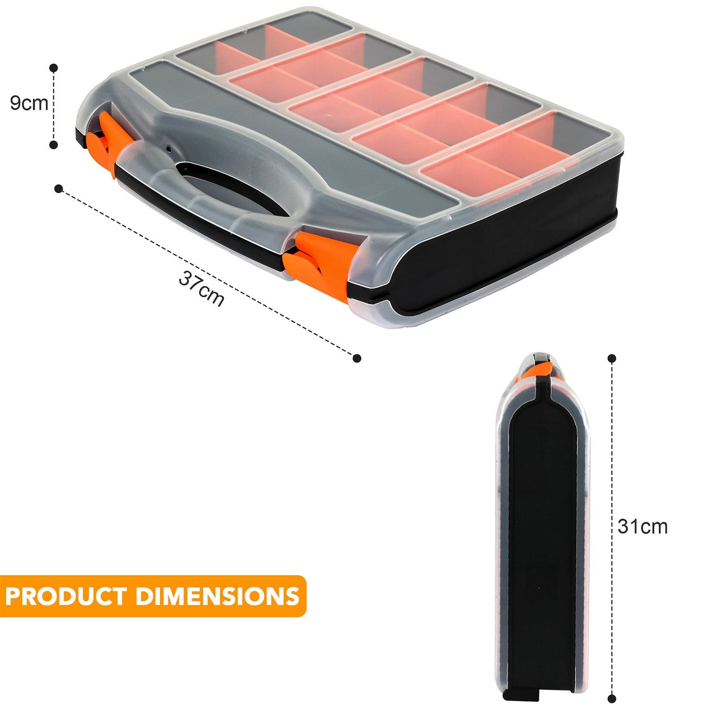 23 Compartment Storage Box Screw Tool Storage