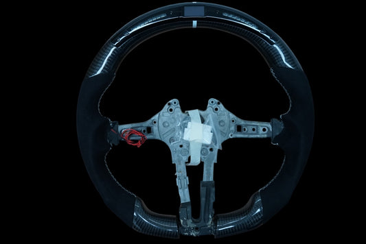 BMW 1, 2, 3, 4, 5 Series LED Carbon Fibre Steering Wheel (IN STOCK - SWBMWF4)