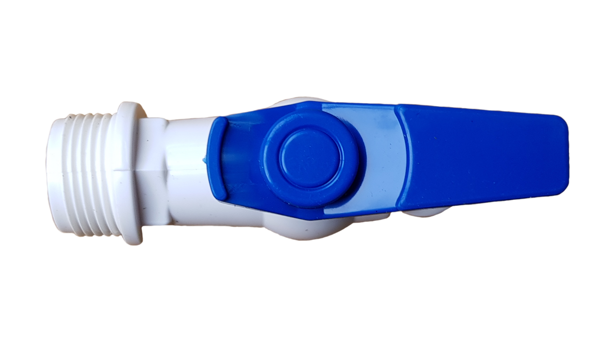 3/4" BSPM Plastic Tap White/Blue