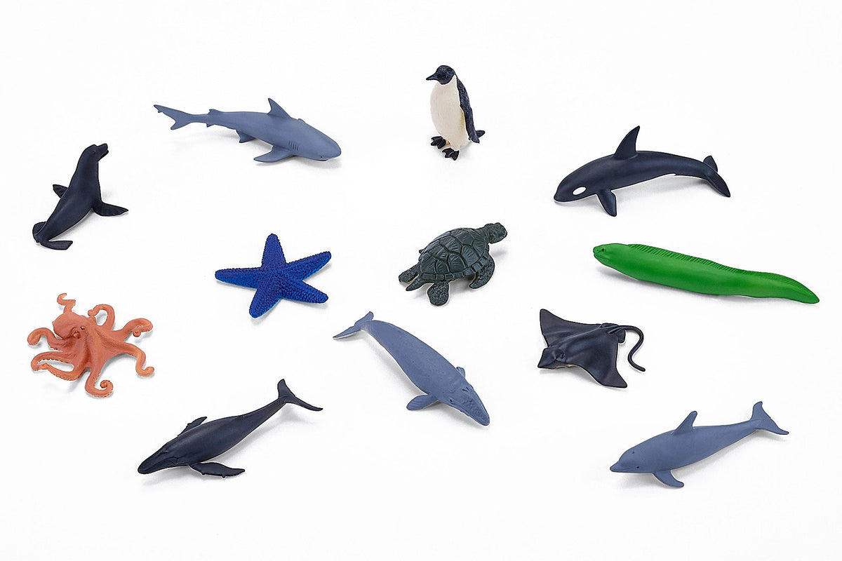 Sea Life Mini Worlds Playset 12pc Ocean Animal Figures