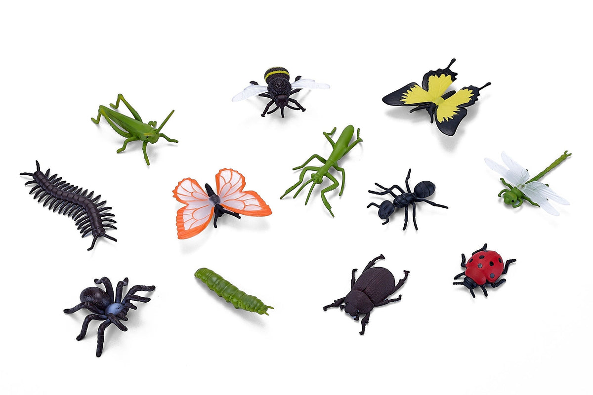 Insects and Spiders Mini Worlds Playset 12pc Bug Figures