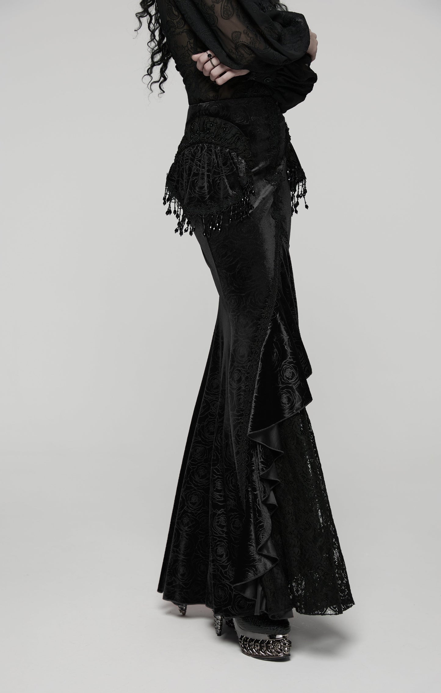 Punk Rave Goth Gorgeous Fishtail Skirt
