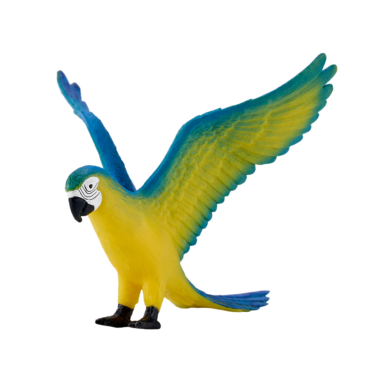 Blue Macaw Parrot Toy Realistic Exotic Bird Model