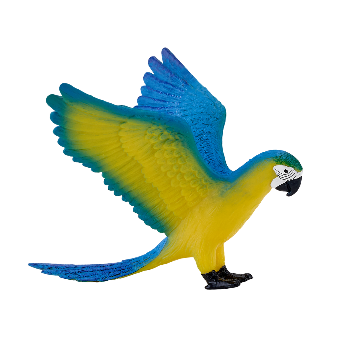 Blue Macaw Parrot Toy Realistic Exotic Bird Model
