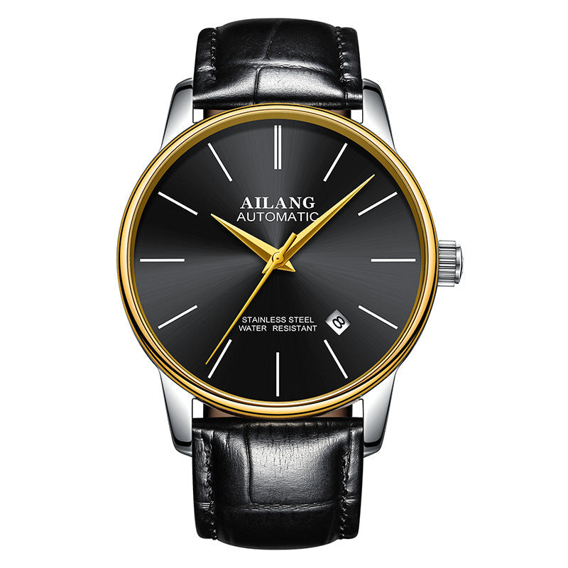 Men's Automatic Mechanical Watch - Rose Gold Black Premium Wrist Watch