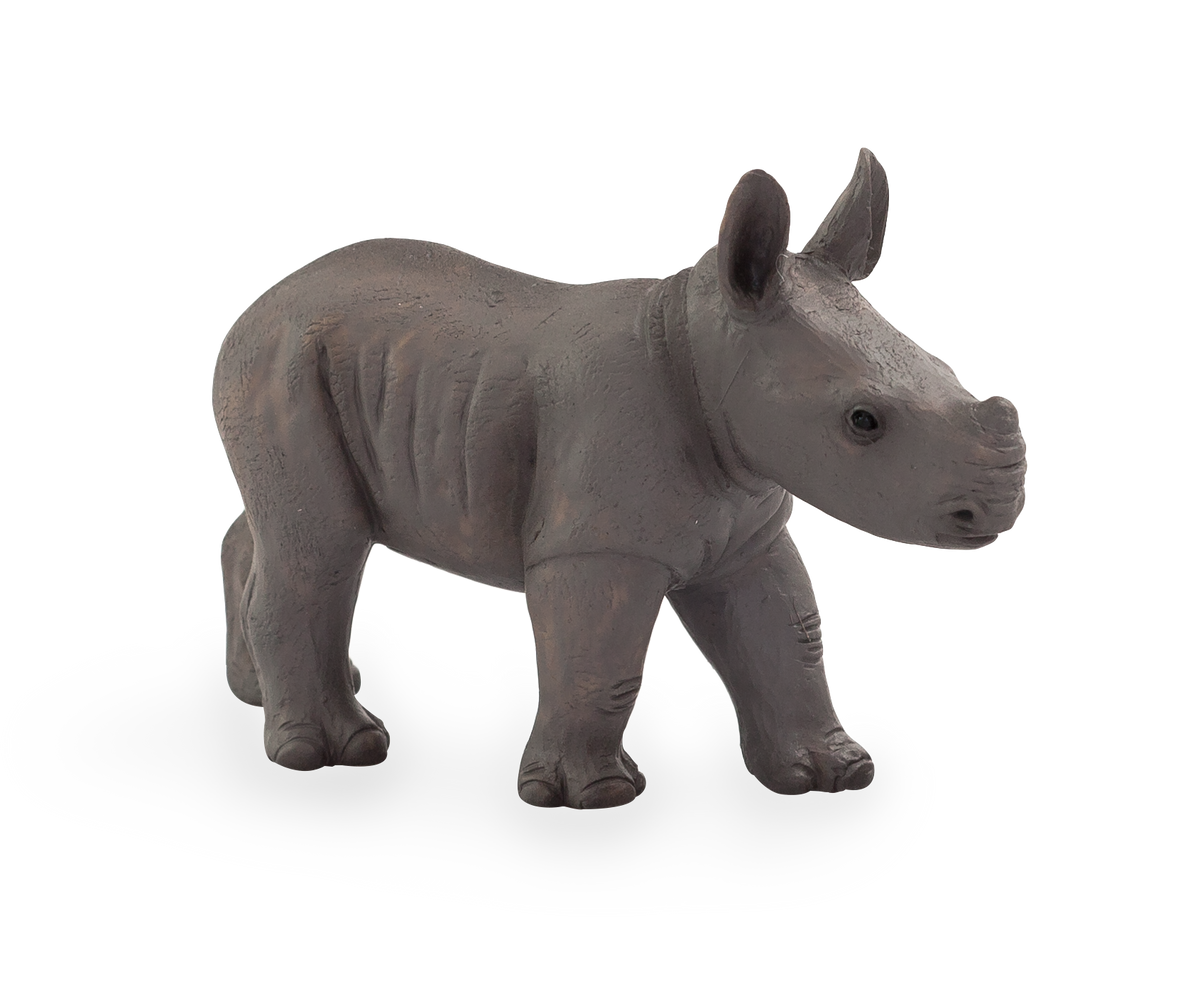 Rhino Baby Standing Toy Realistic Wildlife Model