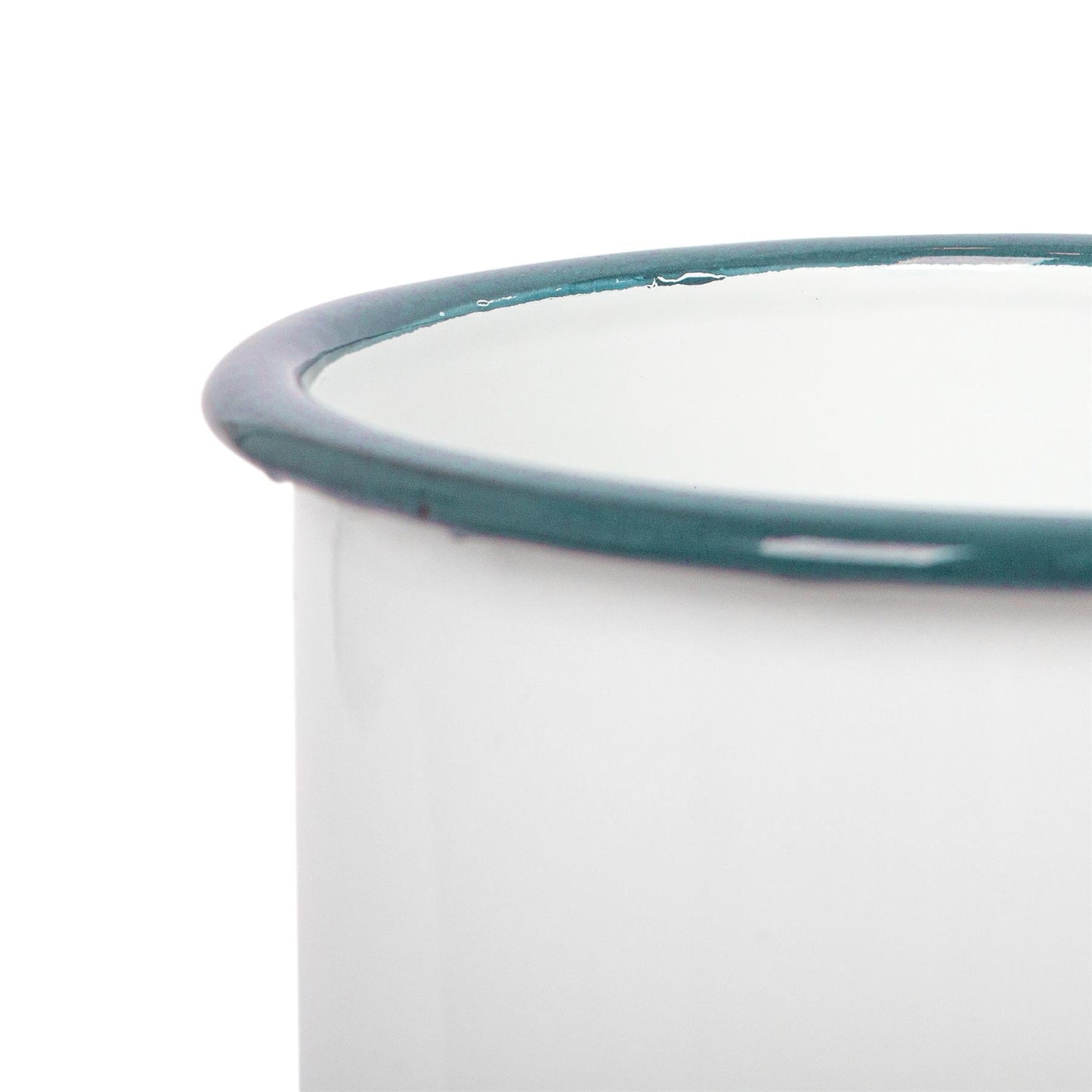 15.5cm White Enamel Utensil Holder