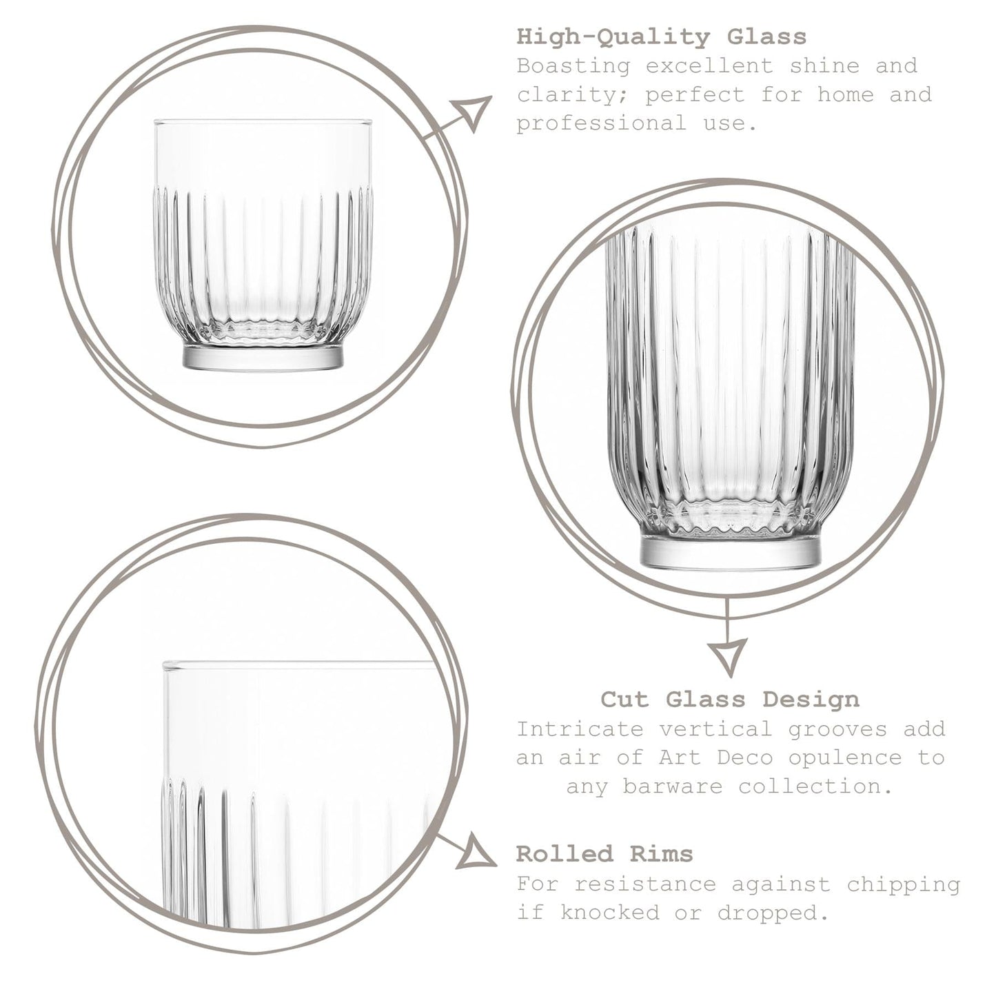 330ml Tokyo Whisky Glasses - Pack of Six