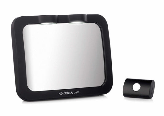 Jane Check Up LED Backseat Mirror with Remote Control – Dual LED, 360° Adjustable