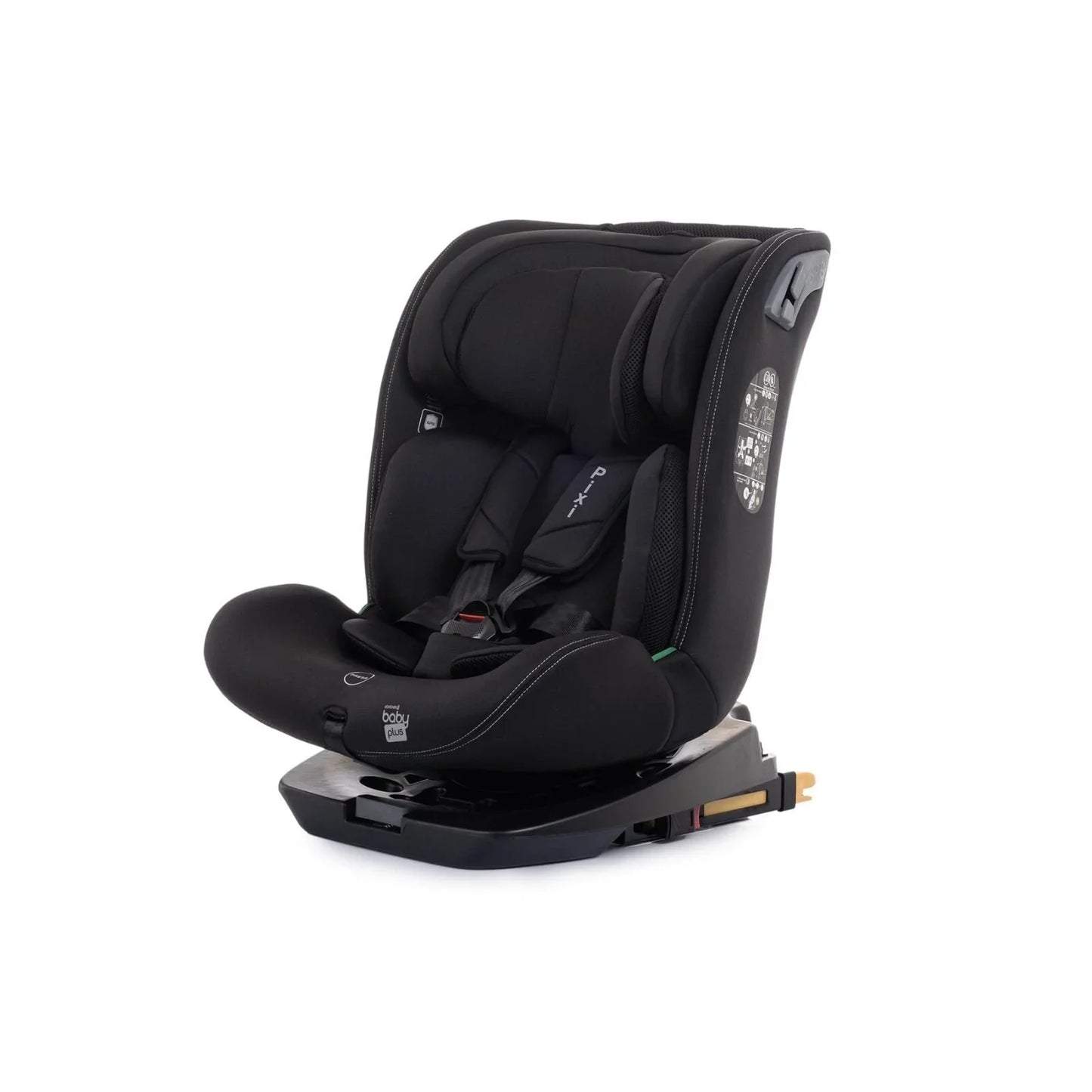 baby plus Pixi i-Size Group 0+/1/2/3 (Birth to 12 Years) Car Seat - Black