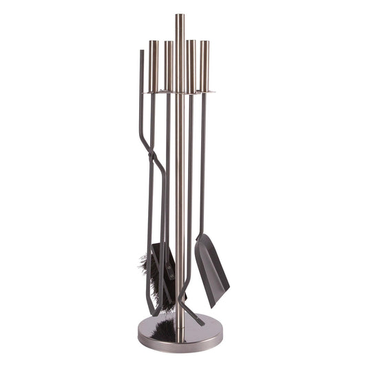 5pc Silver 'Petworth' Fireside Companion Set
