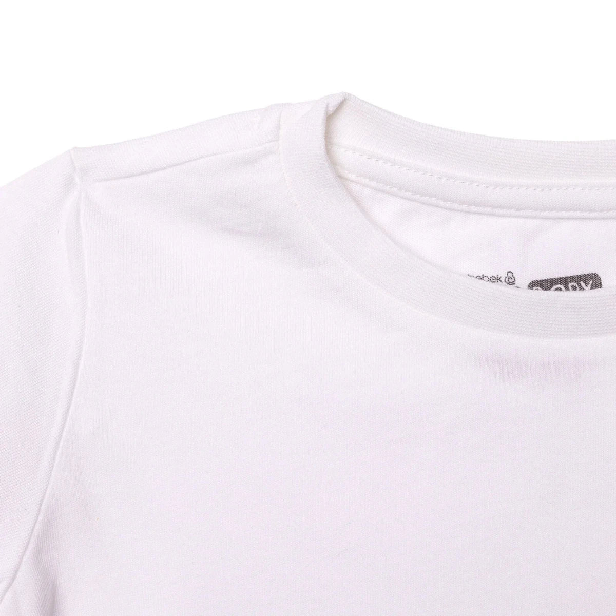 HelloBaby Boys T-shirt Crew Neck Short Sleeve - White