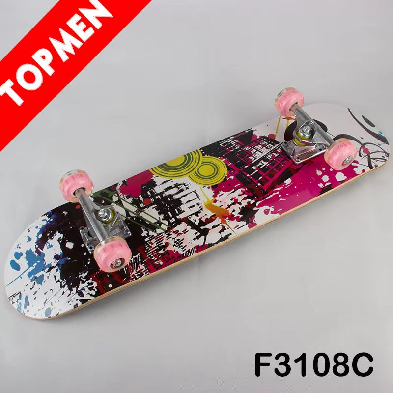 Skateboard with light up weels 80cm