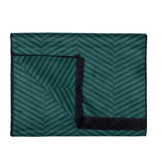 Green Herringbone Bamboo Scarf