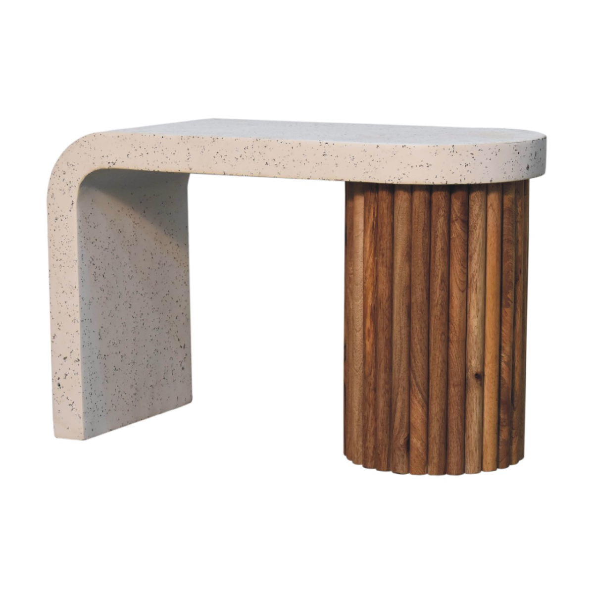 Artisan Furniture Solid Wood Serenity Terrazzo Coffee Table, Brown & Grey