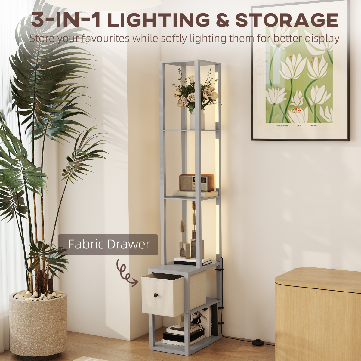 Bathroom Storage Cabinet-White
