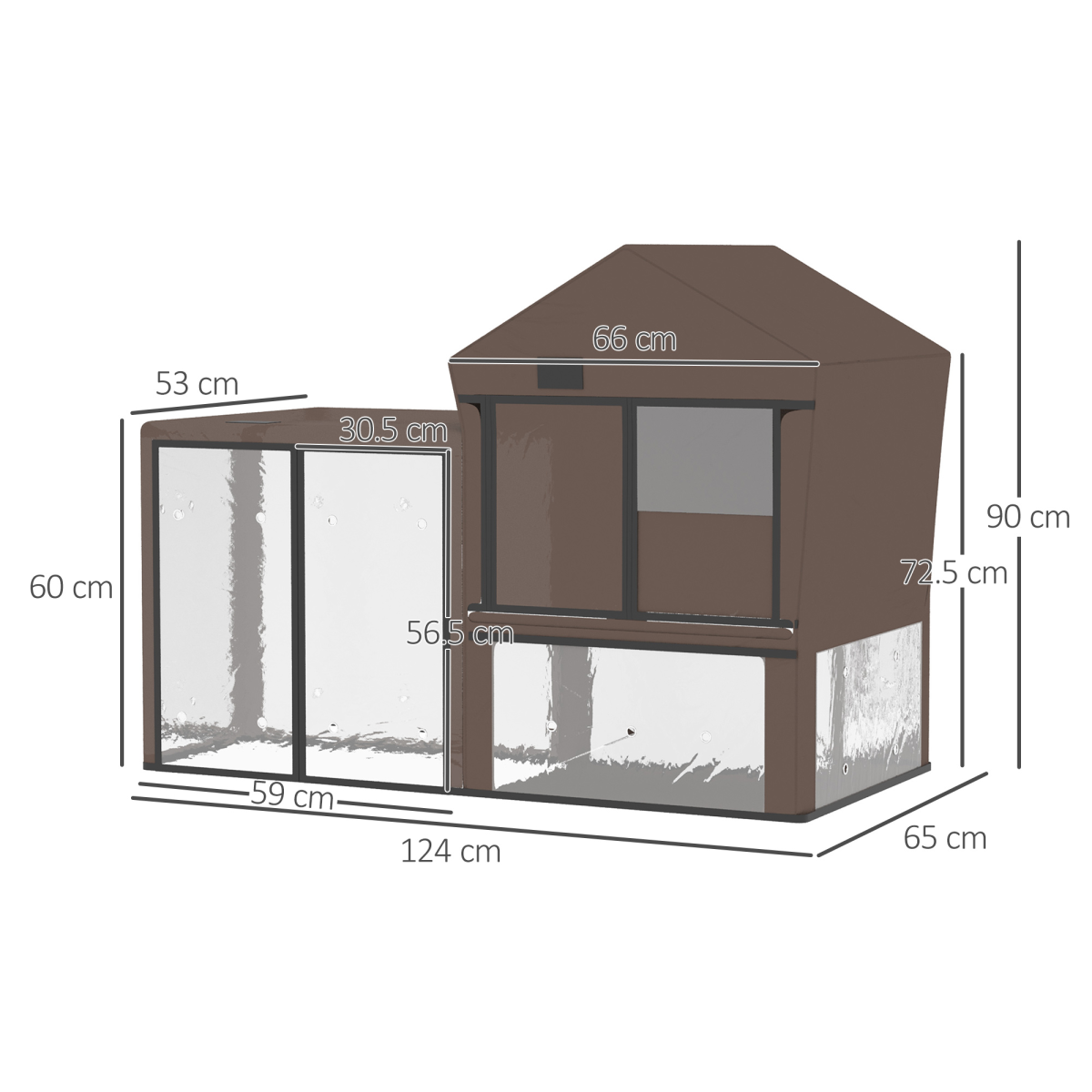 Rabbit Hutch Cover, Bunny Guinea Pig Cage Protector Water-Resistant Cover