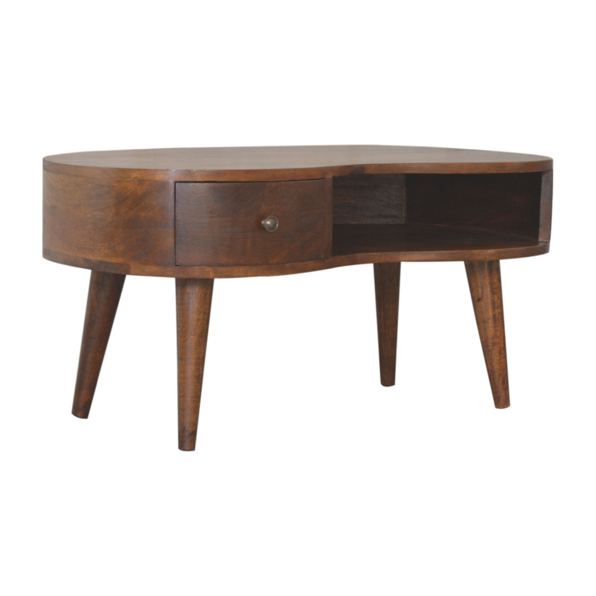 Artisan Furniture Solid Wood Chestnut Wave Coffee Table