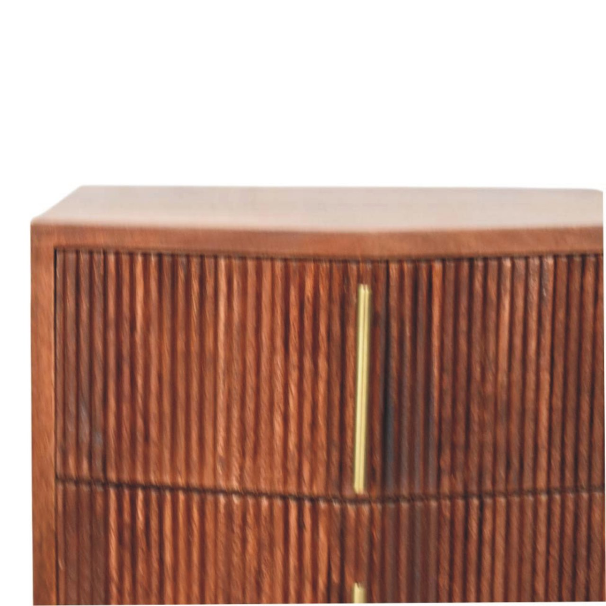 Artisan Furniture Solid Wood Harper Nightstand, 2 Drawers, Dark Brown