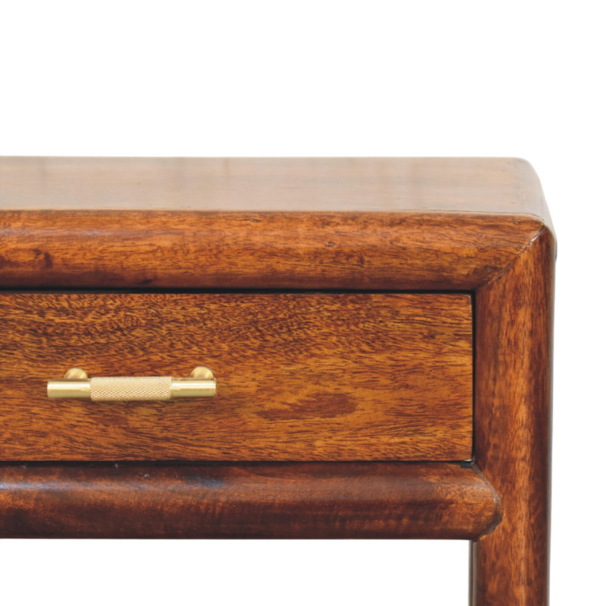 Artisan Furniture Solid Wood Regency Chestnut Nightstand, 1 Drawer, 1 Shelf, Dark Brown