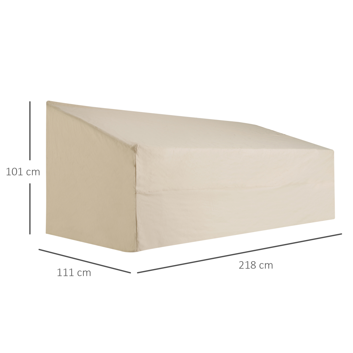 Waterproof Furniture Cover For 3 Seat Sofa, 218Lx111Wx101H cm