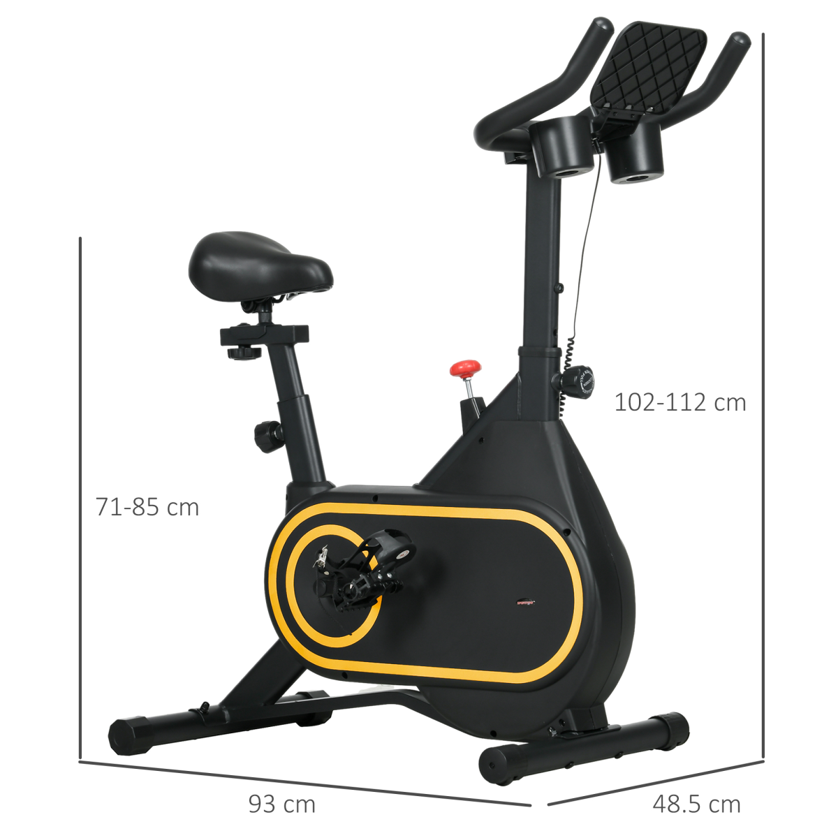 SPORTNOW Exercise Bike - Home Cardio Workout with LCD Display