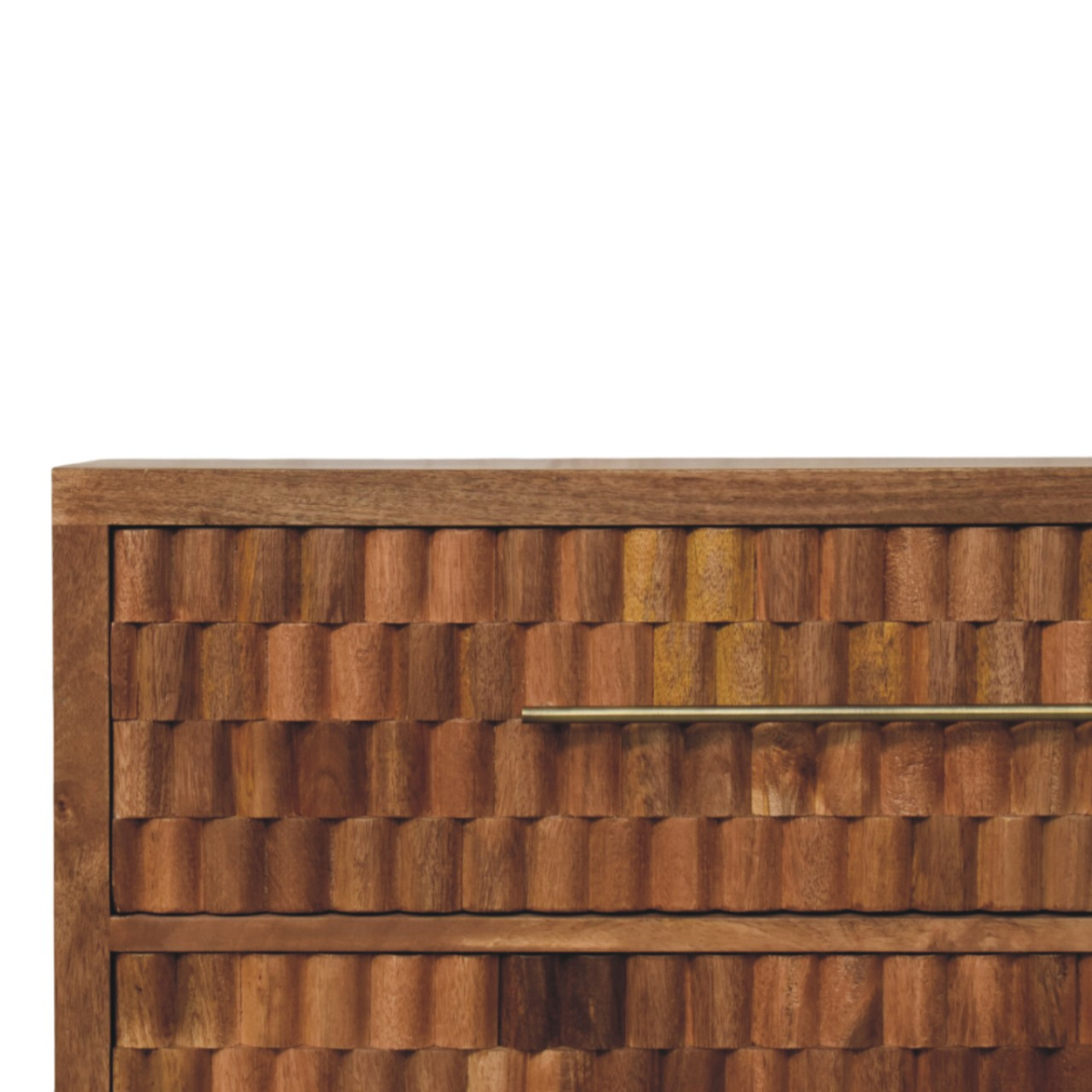 Artisan Furniture Solid Wood Arno Chest - Teak, 3 Drawers, Beige