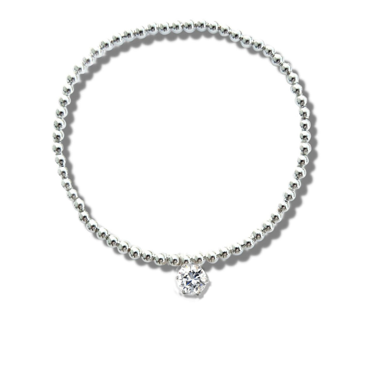 30th Birthday Cubic Zirconia Silver Bracelet & Gold Balloon Hamper
