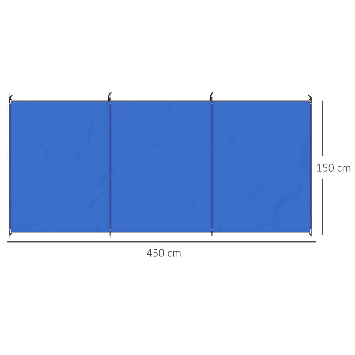 Camping Windbreak Portable Wind Blocker Privacy Wall, 4.5m x 1.5m