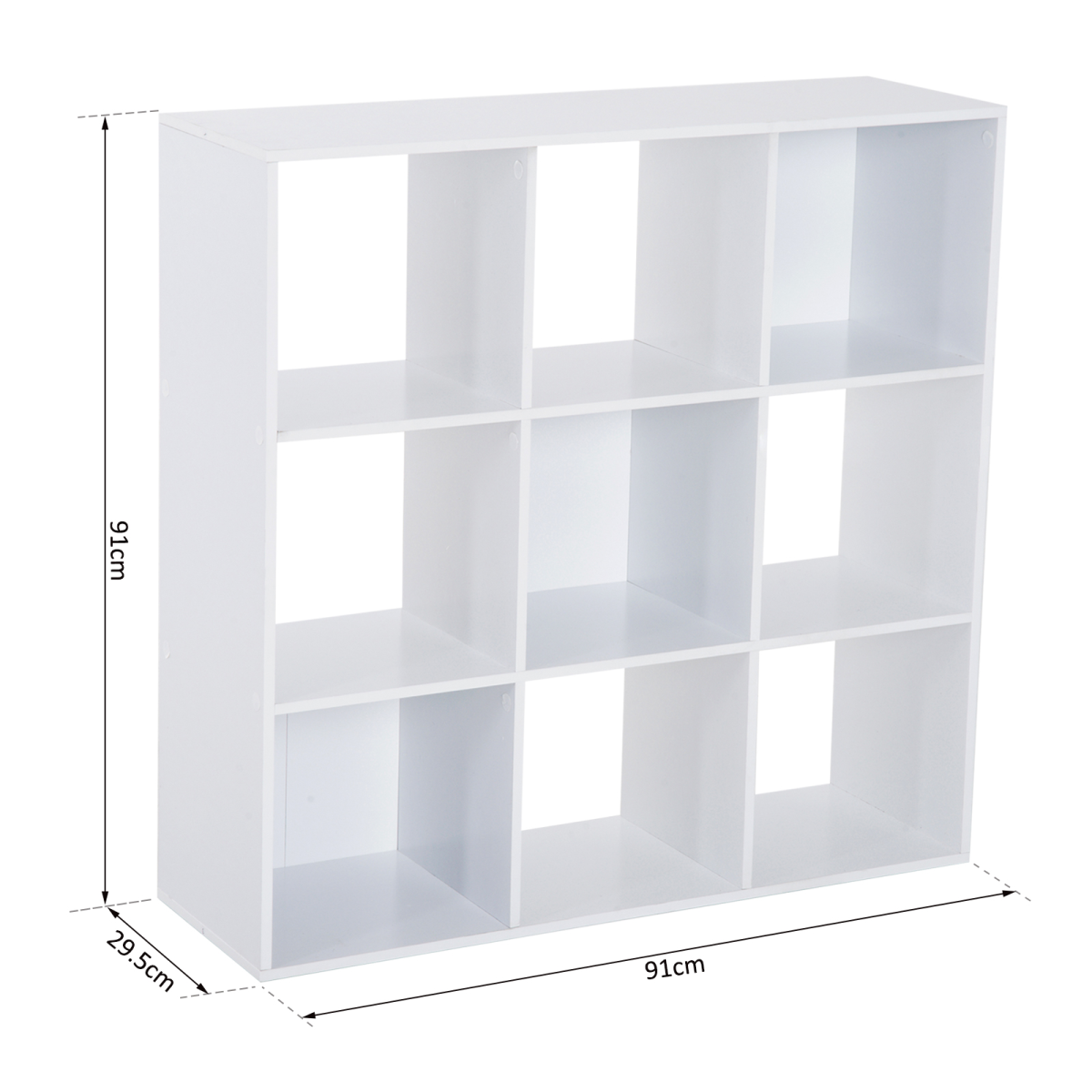HOMCOM 9 Cube Storage Cupboard Bookcase Bookshelf Home Office, White