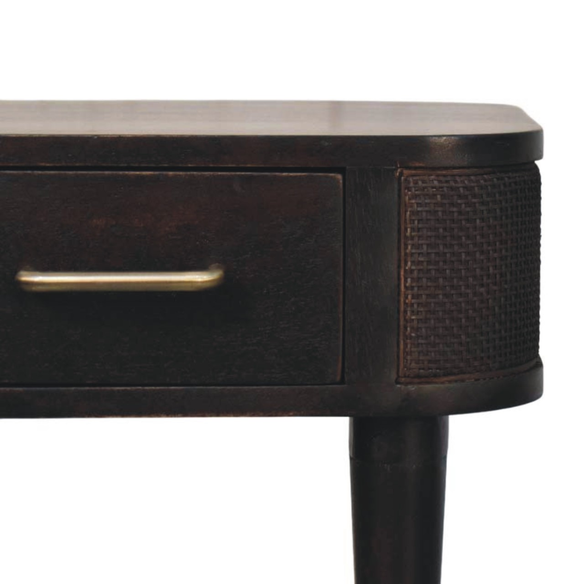 Artisan Furniture Solid Wood Belmont Bedside, 1 Drawer, Dark Brown