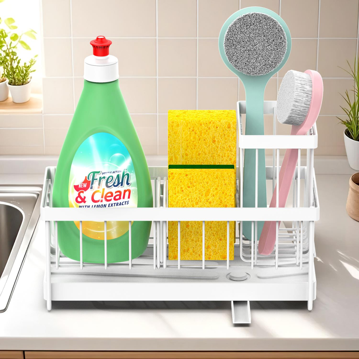 VINSANI WHITE SINK SPONGE HOLDER 1010499