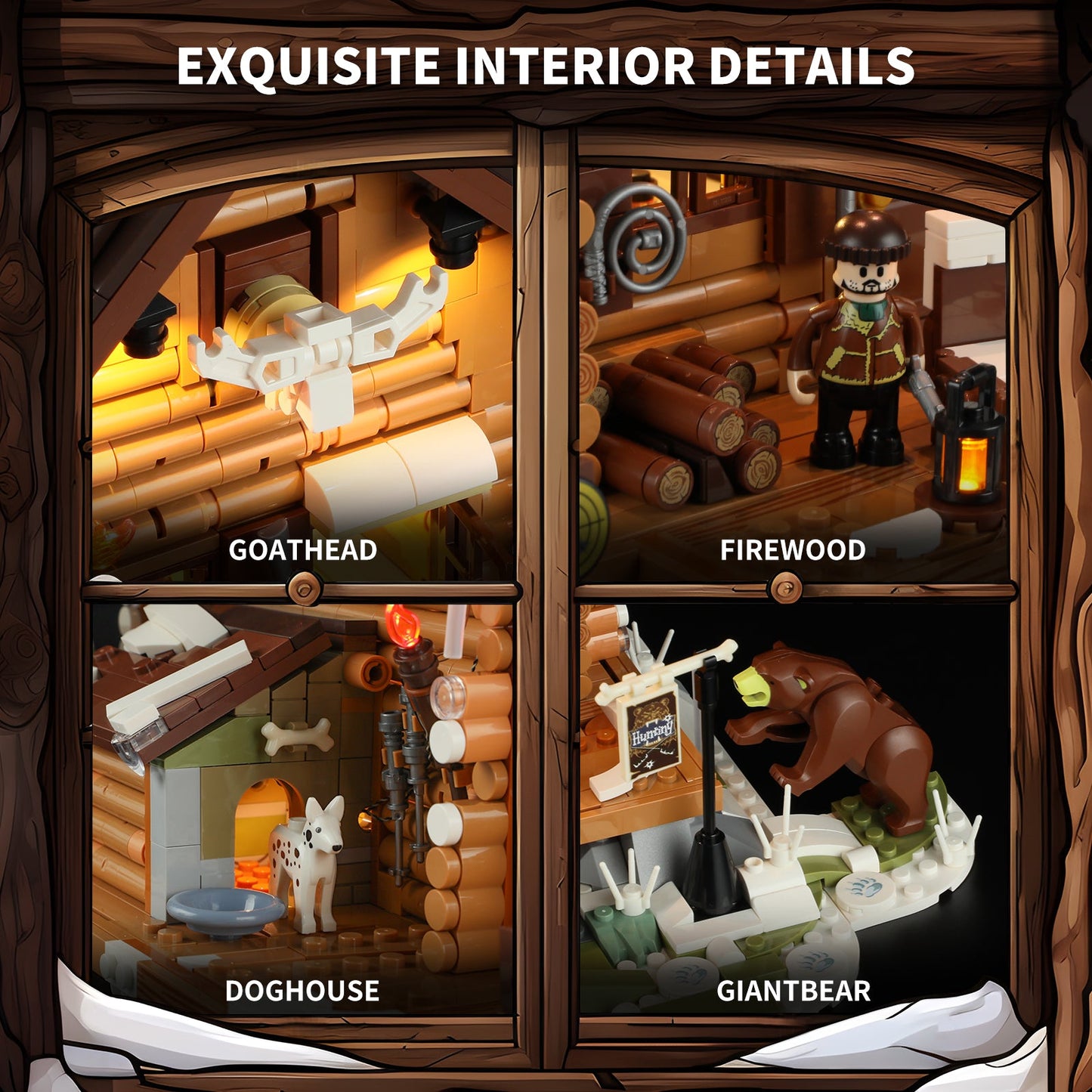 LUMIBRICKS - FUNWHOLE Hunting Cabin F9018