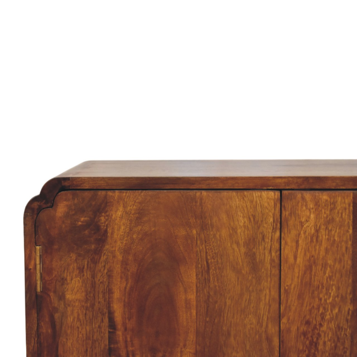 Artisan Furniture Solid Wood Newton Chestnut Cabinet, Double-Door Storage, Dark Brown
