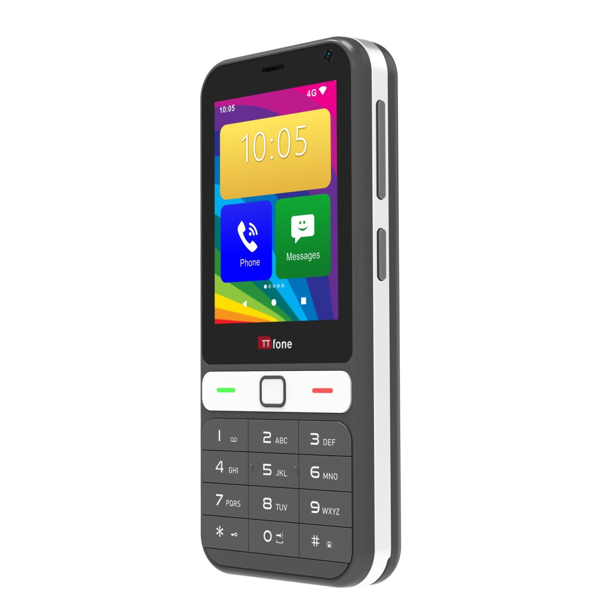 TTfone TT280 – WhatsApp 4G Phone, WhatsApp keypad phone, WhatsApp video call phone, compatible with Three SIM and supplied with a mains charger.