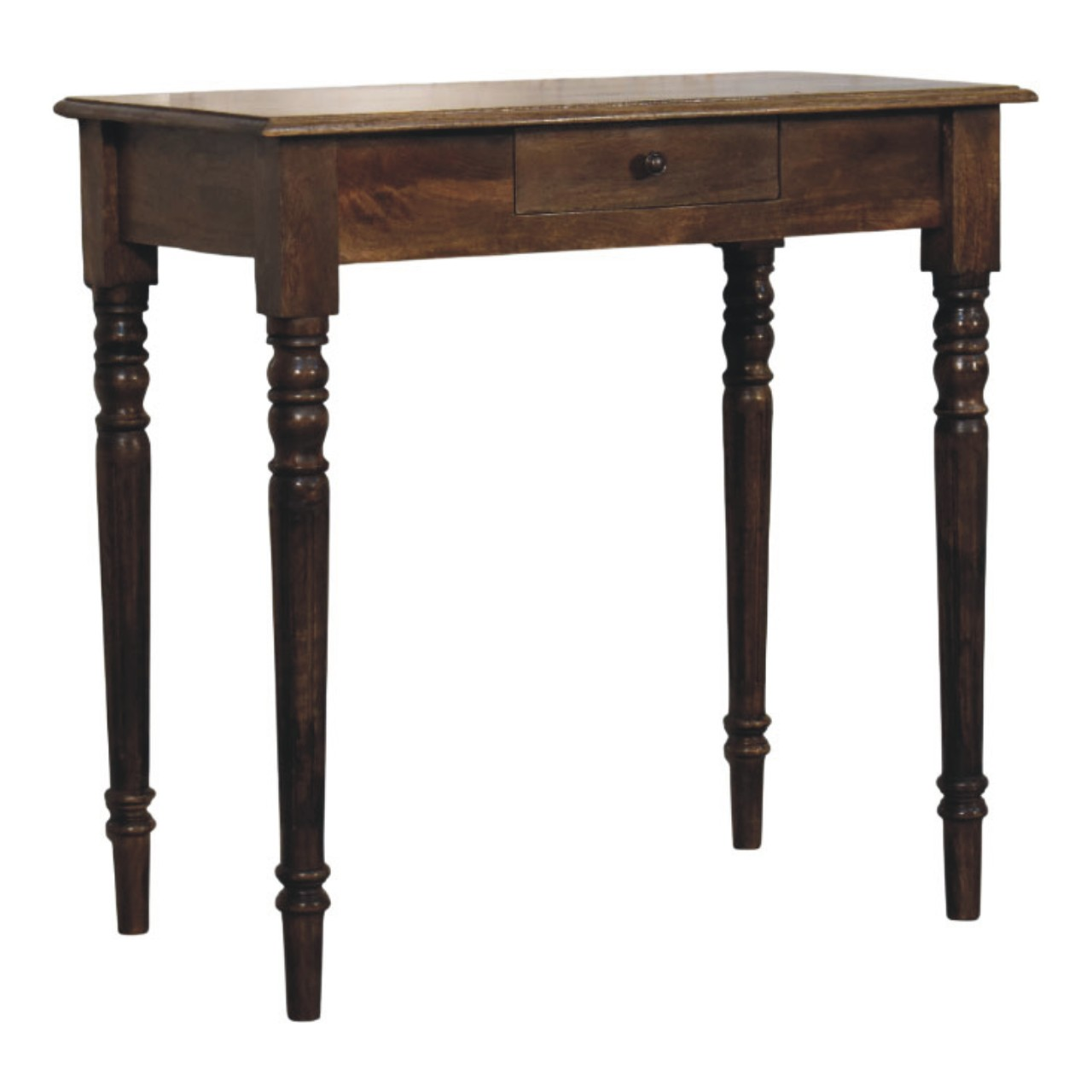 Artisan Furniture Solid Wood Heritage Turned-Leg Desk, 1 Drawer, Brown
