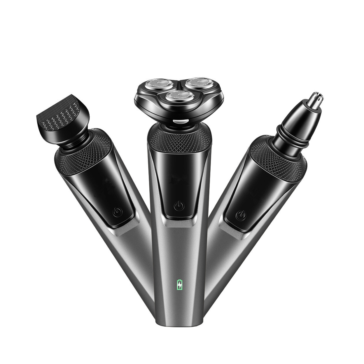 USB Rechargeable 3-In-1 Men's Professional Multi-function Cheek Beard Trimmer Men Nose Hair Cutting Barber Shaver Machine(US Logistics only For USPS.TK/TMEU only For self-pickup)