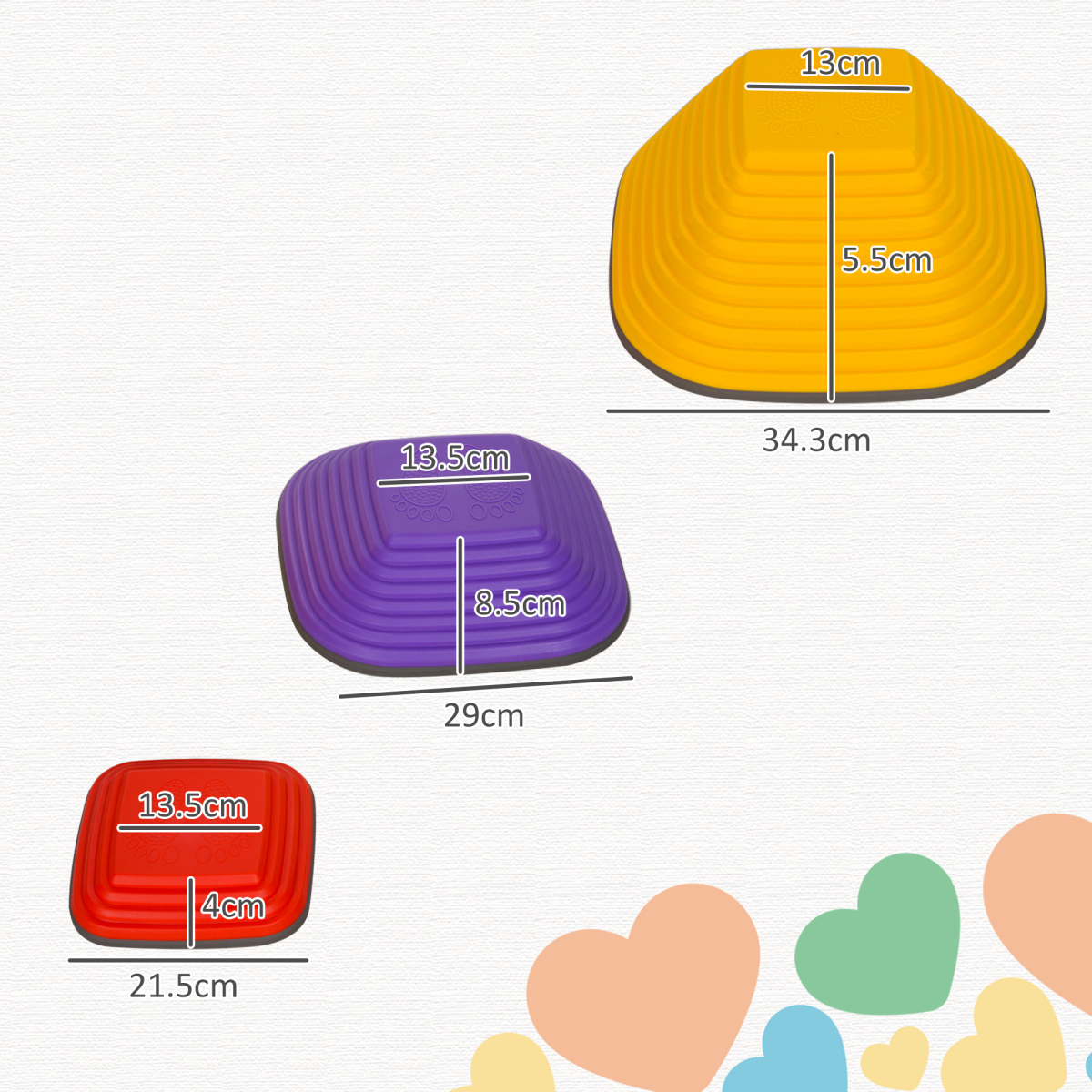 AIYAPLAY Balance Stepping Stones, 6PCs Sensory Toy Gift for Kids Aged 3-8