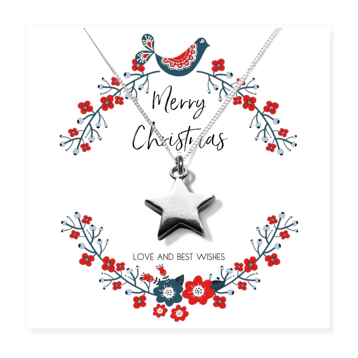 Christmas Star Mini Gift Hamper with Silver Star Necklace
