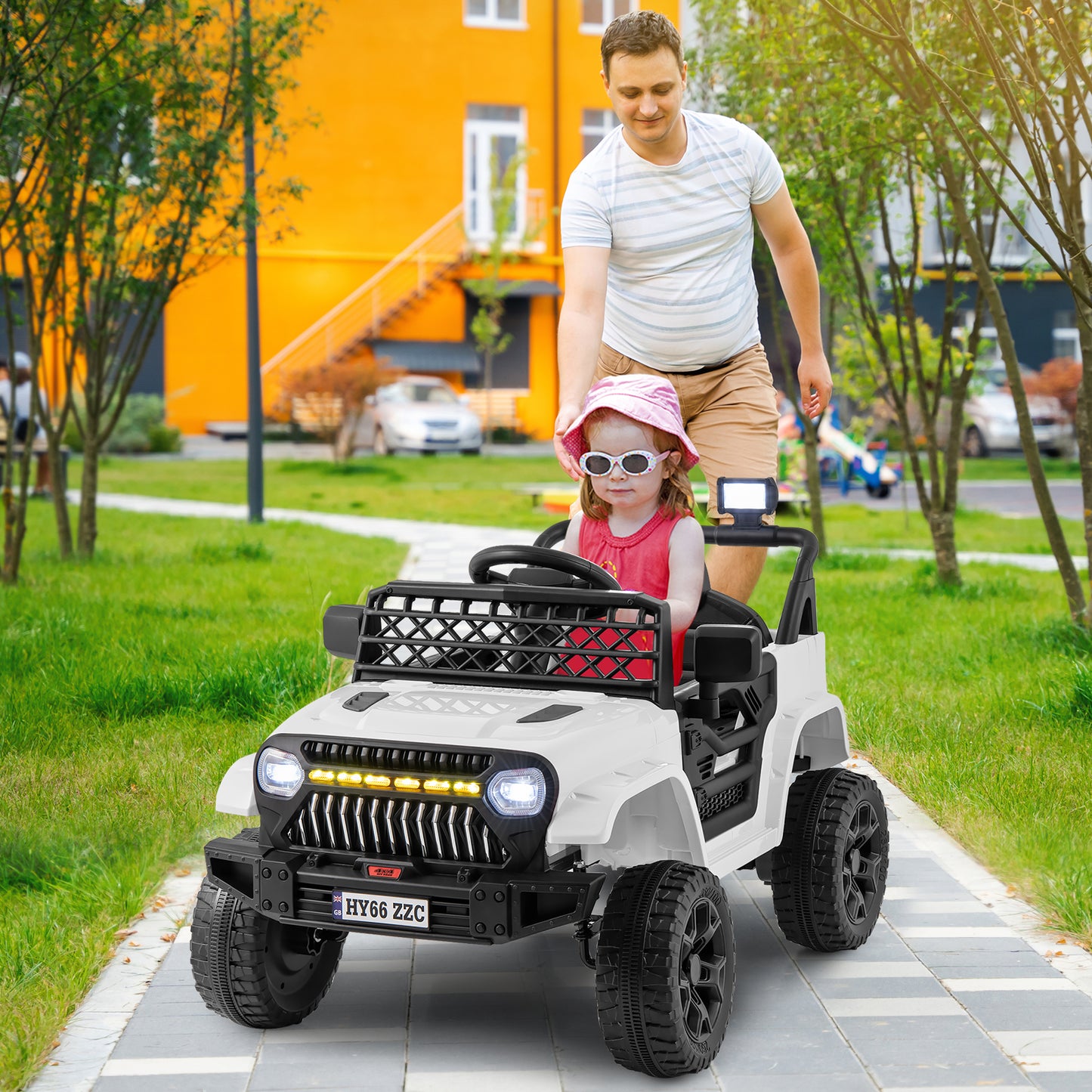 12V Kids Ride on Truck Battery Powered Car with Parental Remote-Black