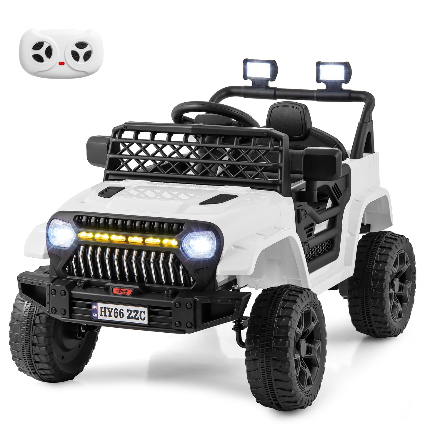 12V Kids Ride on Truck Battery Powered Car with Parental Remote-Black