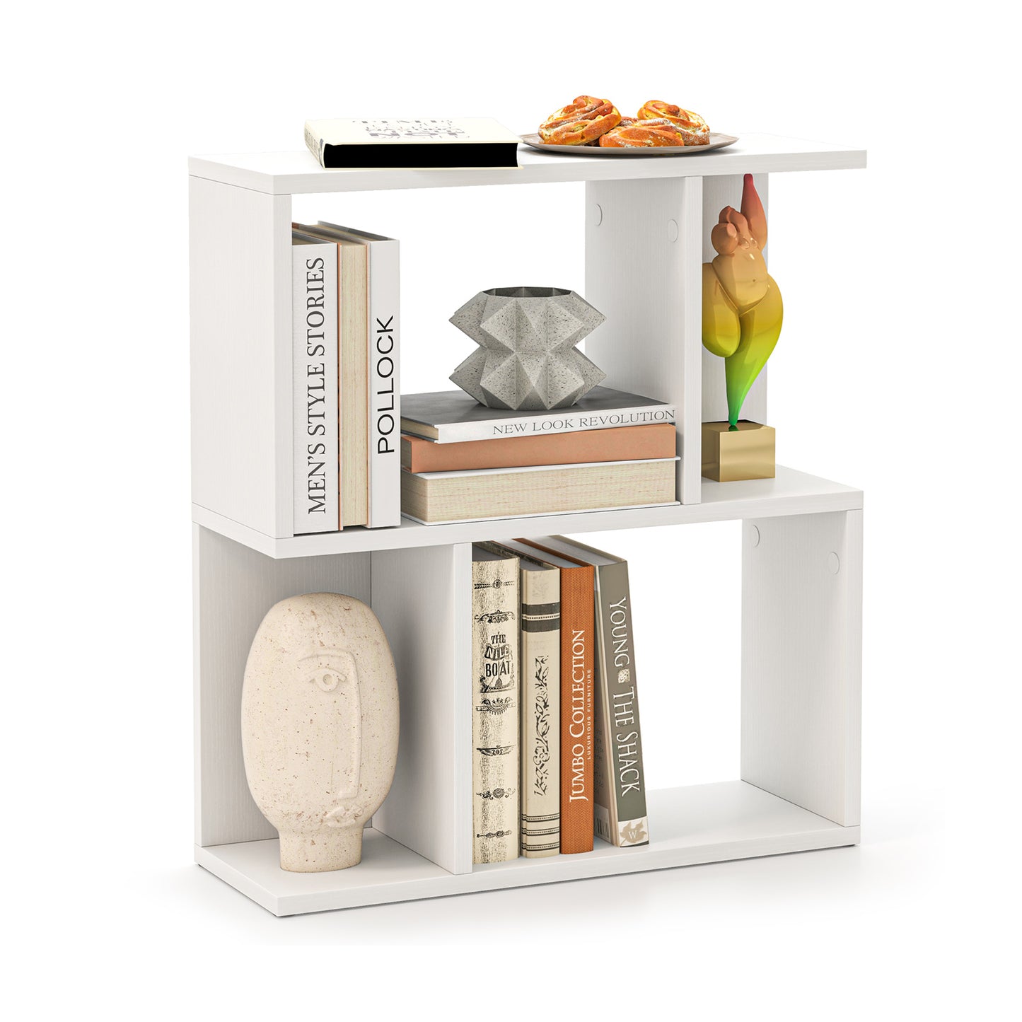 3-Tier Freestanding Bookshelf for Home Office-Black