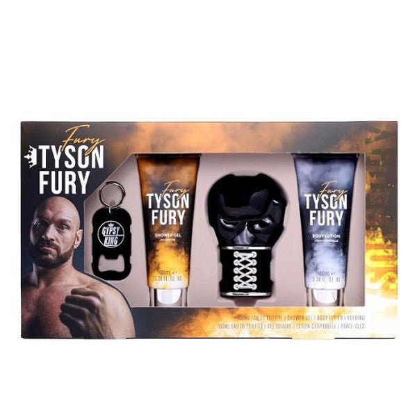 Tyson Fury Gift Set 100ml EDT + 100ml Shower Gel + 100ml Body Lotion + Keyring Men's Fragrance