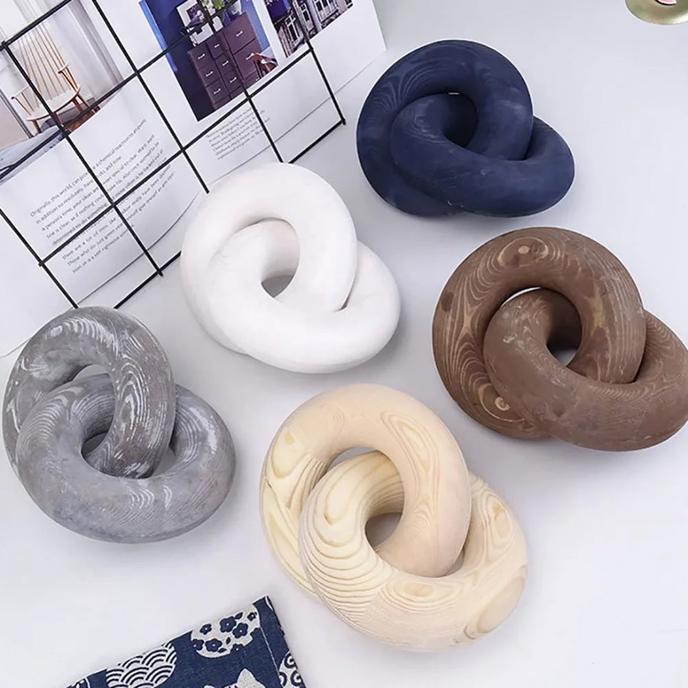 Handmade Wooden Chain Link Decor - Unique Rustic Style for Home