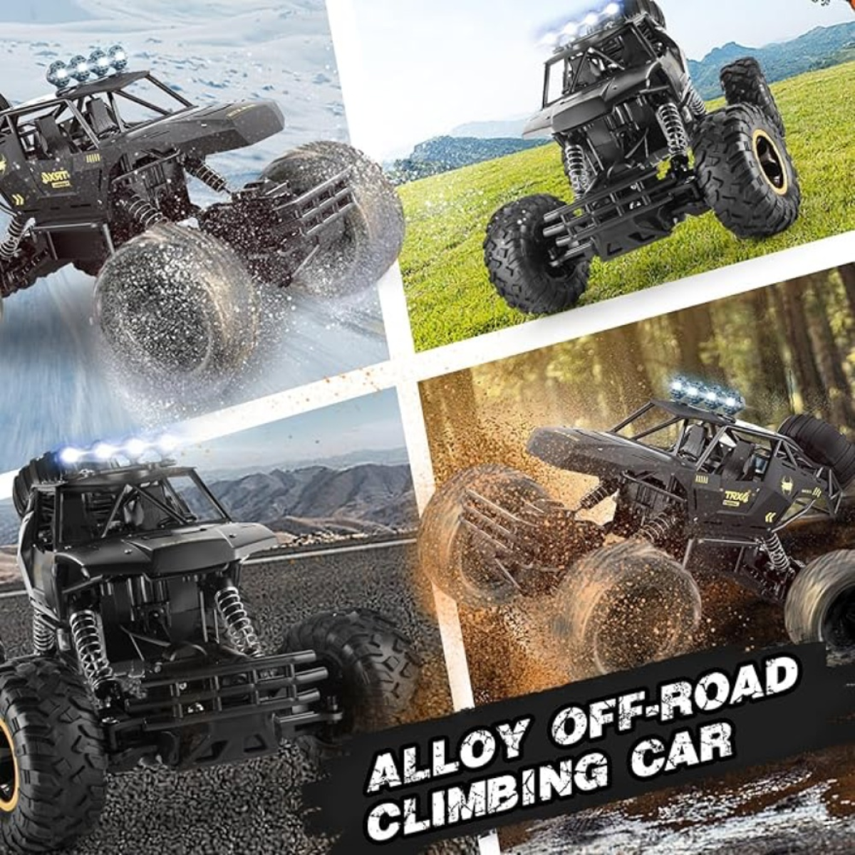4DRC 1:12 Rock Crawler Rechargeable Off Road Truck 4WD , Metal Shell LED Headlights RC Remote Control Off Road Car Truck,Logistics is randomly sent by UPS/USPS/FEDEX/Amazon Logistics/EVRI