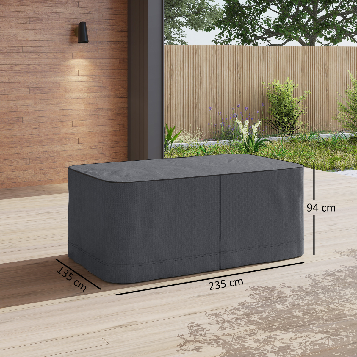 Garden 2-3 Seater Sofa Cover Furniture Water Resistant All-weather Grey