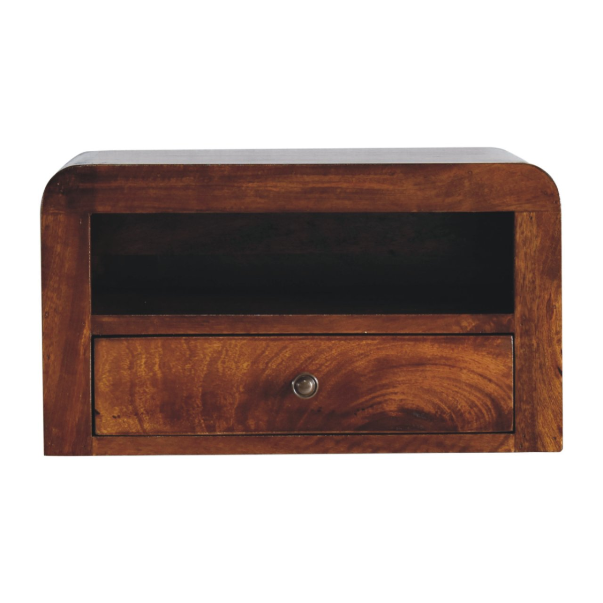 Artisan Furniture Solid Wood Chunky Chestnut 1 Drawer Wall Mounted Nightstand