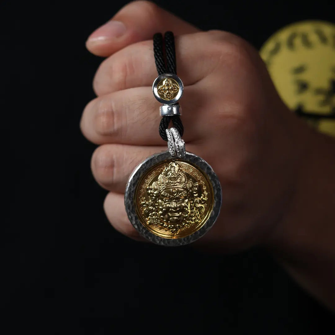 Yellow Jambhala Black Cord Necklace-30g