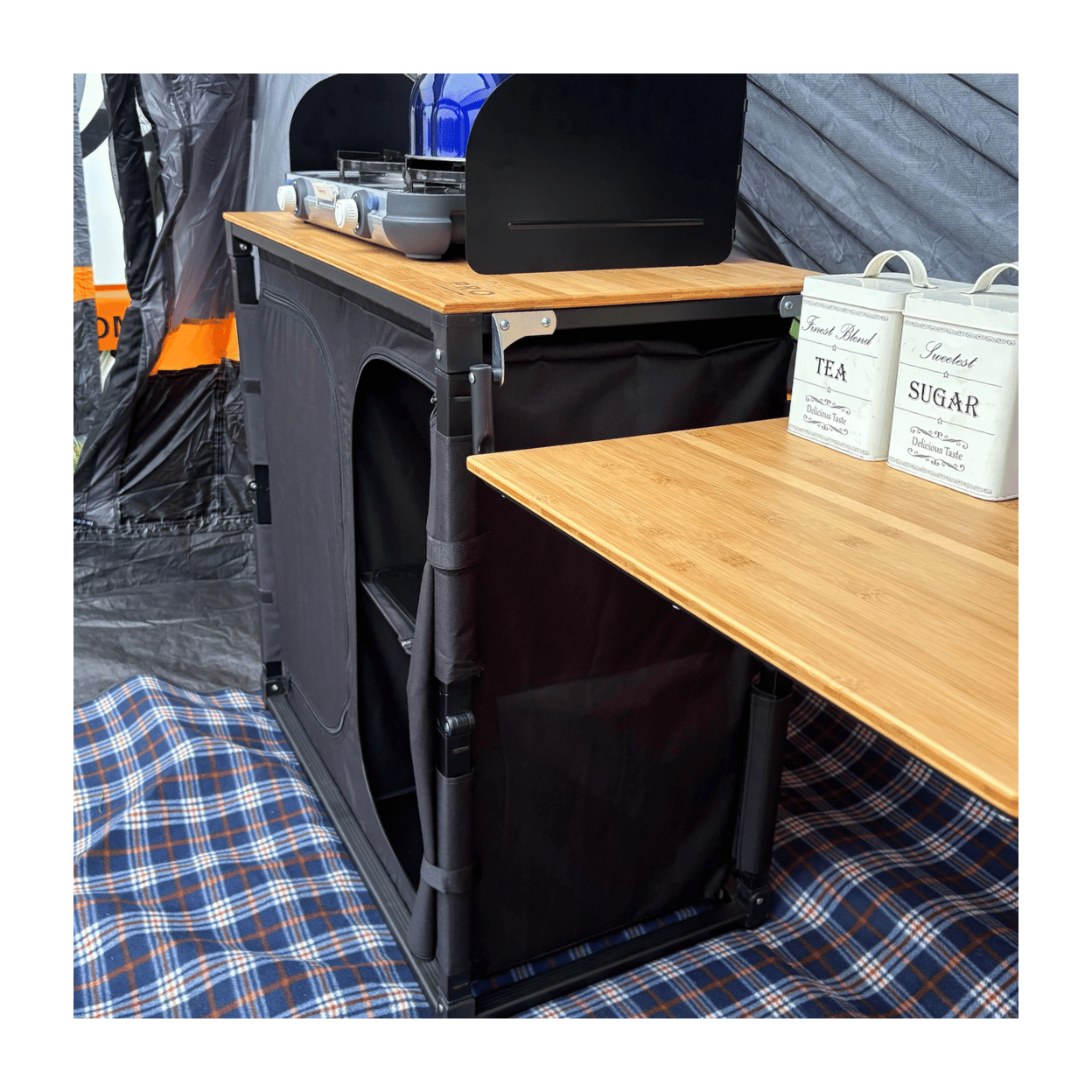 Camp Kitchen with side Table