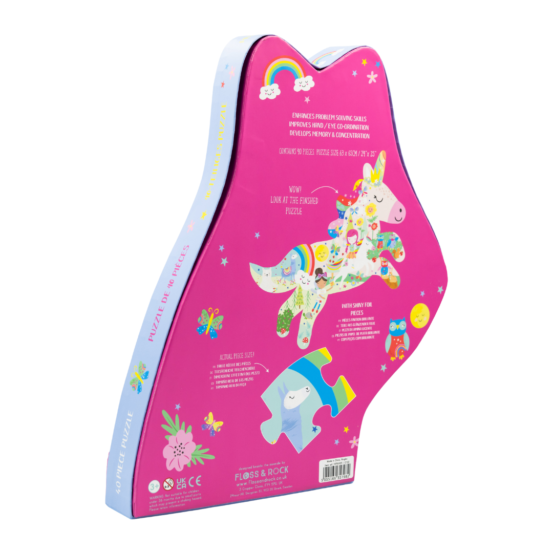 40 Piece Jigsaw - Rainbow Fairy Unicorn